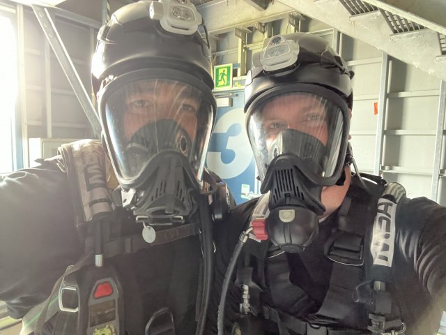 Hot Zone's Confined Space Rescue Team Members Ron Green and Patrick Rodgerson
